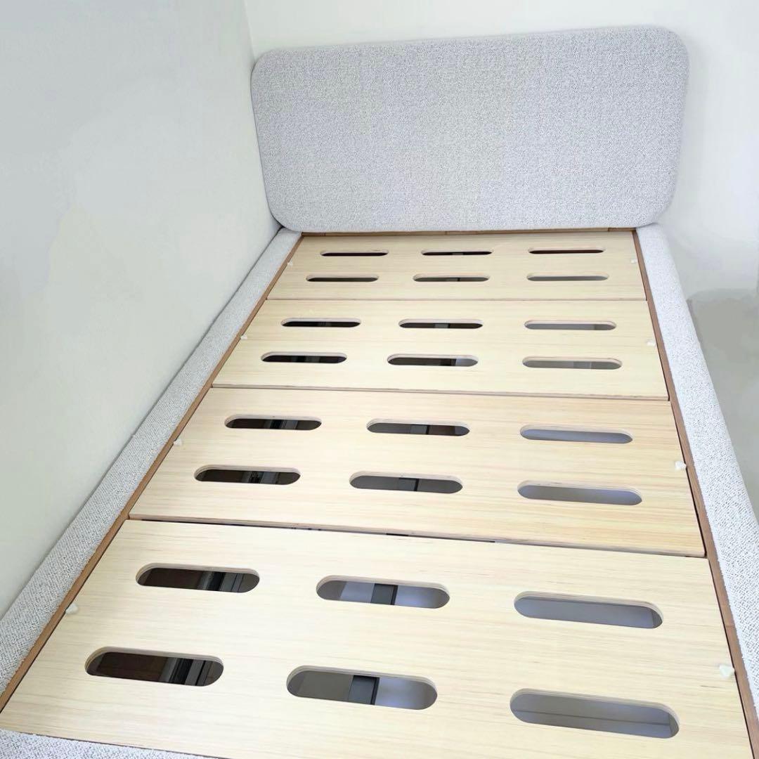 コアラマットレス セミダブル NEWファブリックベッドフレーム ヘッドボード付き