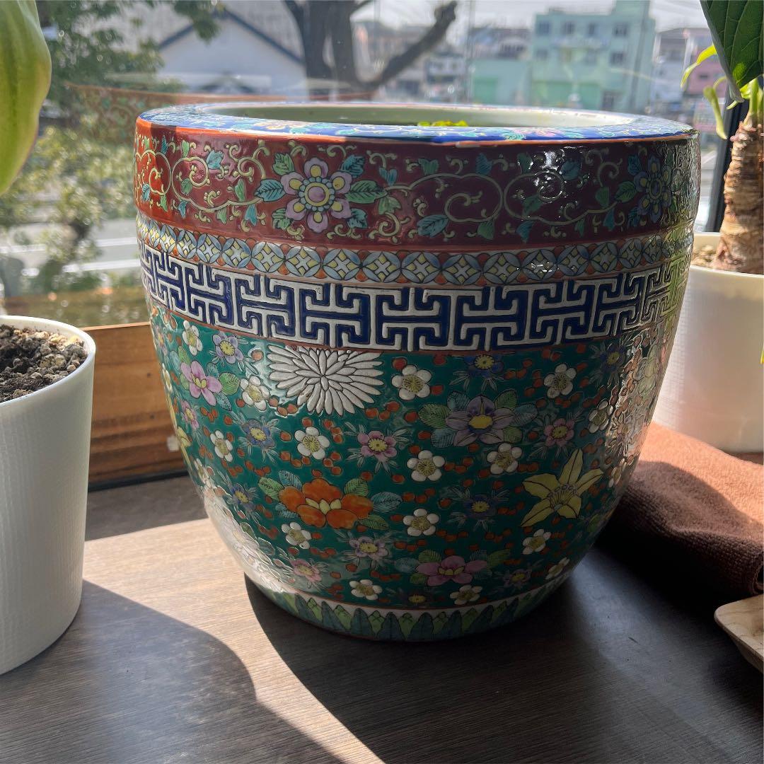 火鉢特大手あぶり火鉢伊万里有田瀬戸植木鉢メダカ鉢骨董