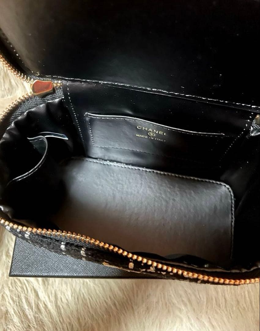 CHANEL シャネル ツイードバニティチェーン ショルダーバッグ