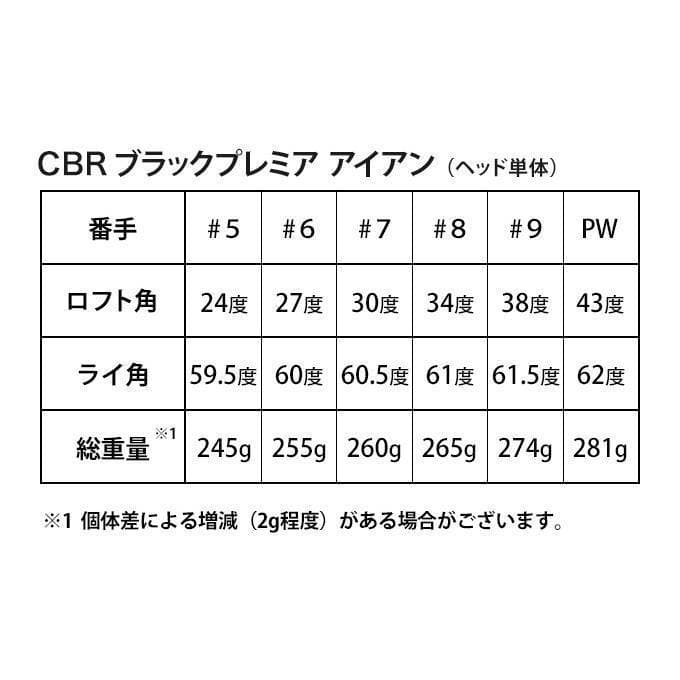 新品 CBRブラックプレミア 高反発アイアン ヘッドのみ 6個セット