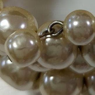 【美品希少】ミリアムハスケル初期ヴィンテージ4連パールクラスターブレスレット