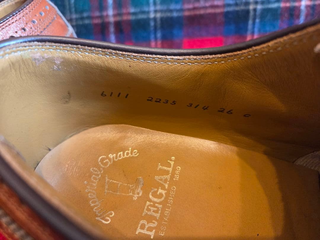 リーガル 2235 ロングウィングチップ 26EE インペリアル グレード