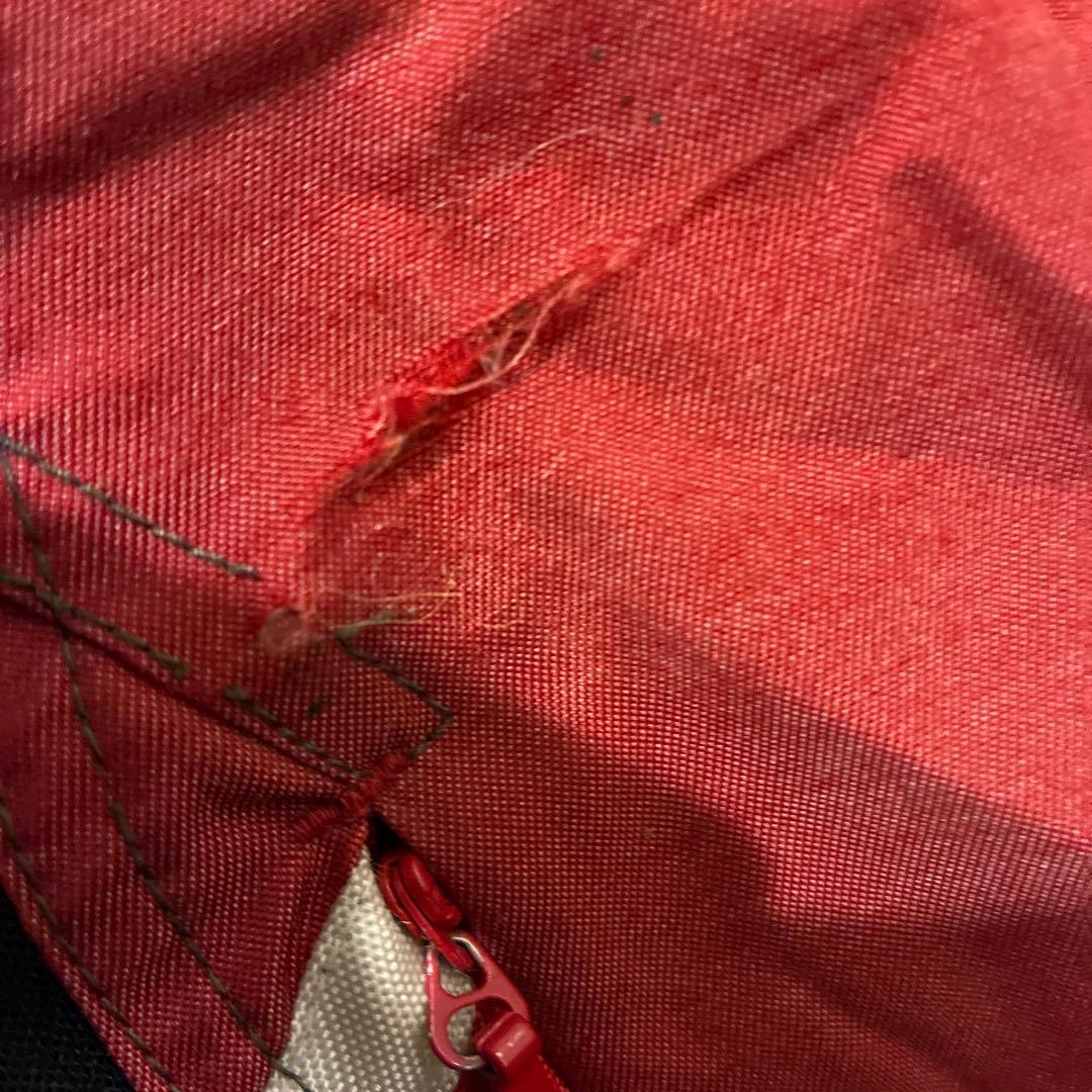 クシタニ ライダースジャケット レッド ナイロン バイカー 本革 使い バイク