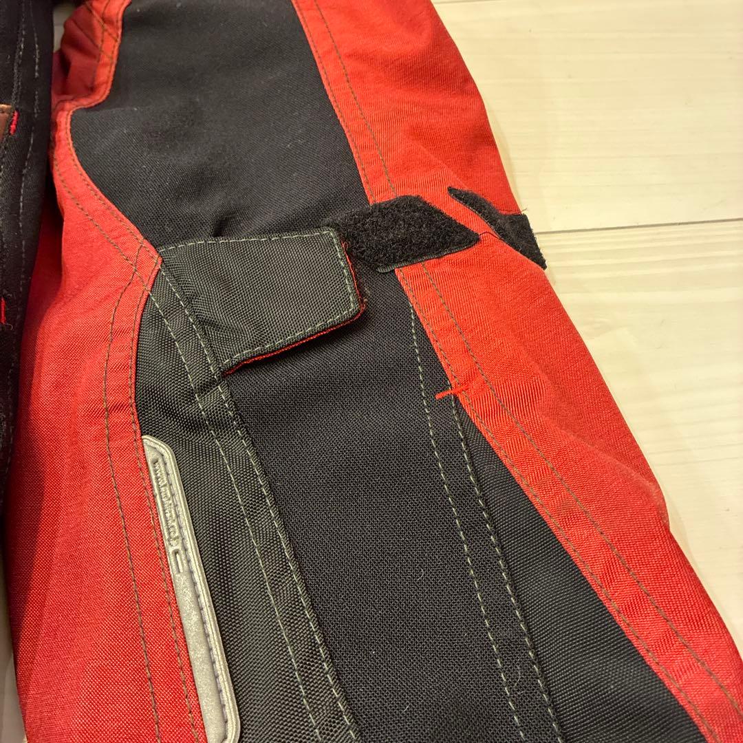 クシタニ ライダースジャケット レッド ナイロン バイカー 本革 使い バイク