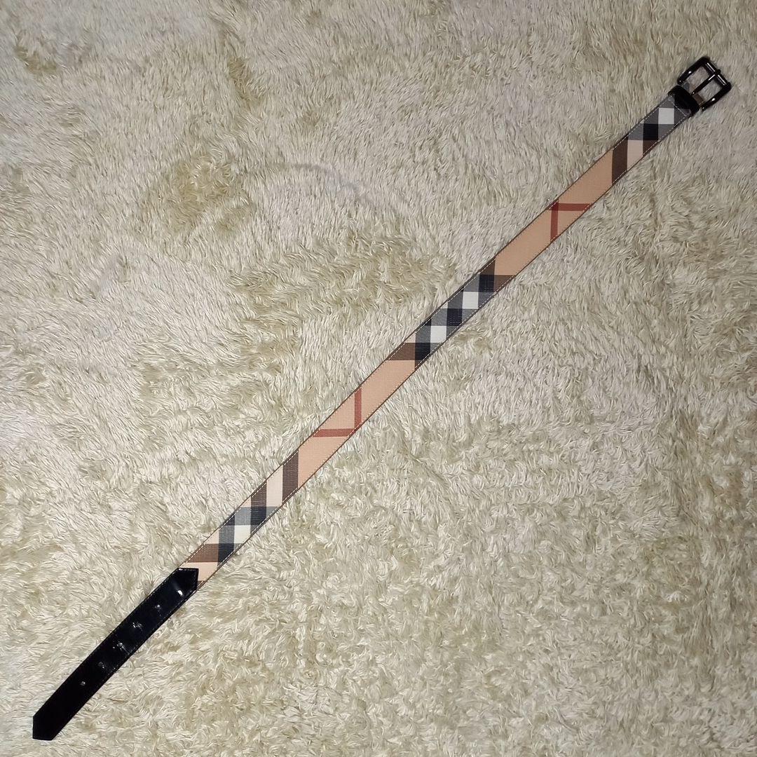 BURBERRY　バーバリー　スクエアバックル　ノバチェック　ベルト