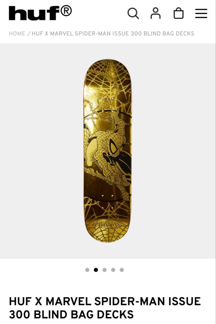 新品未開封❗️HUF X MARVEL SPIDER-MAN DECKS スケボー