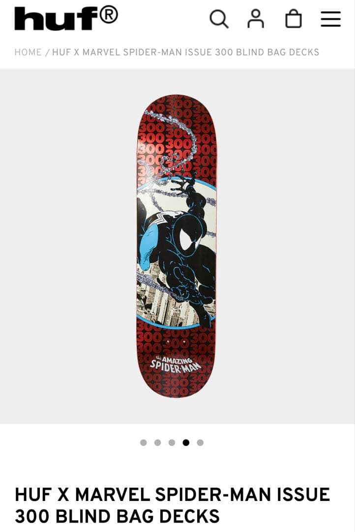 新品未開封❗️HUF X MARVEL SPIDER-MAN DECKS スケボー