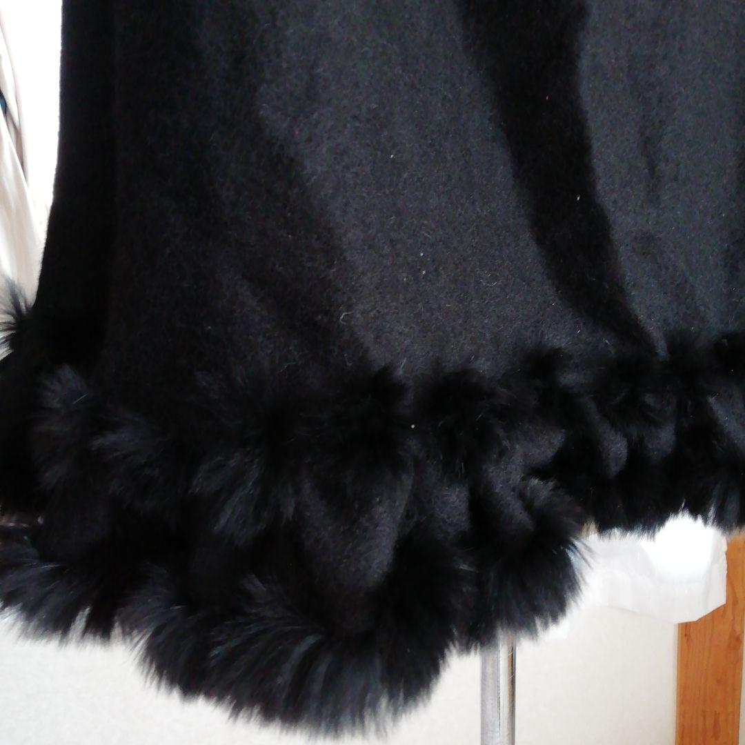 LANVIN大判ケープショール【ブラック】再お値下げ