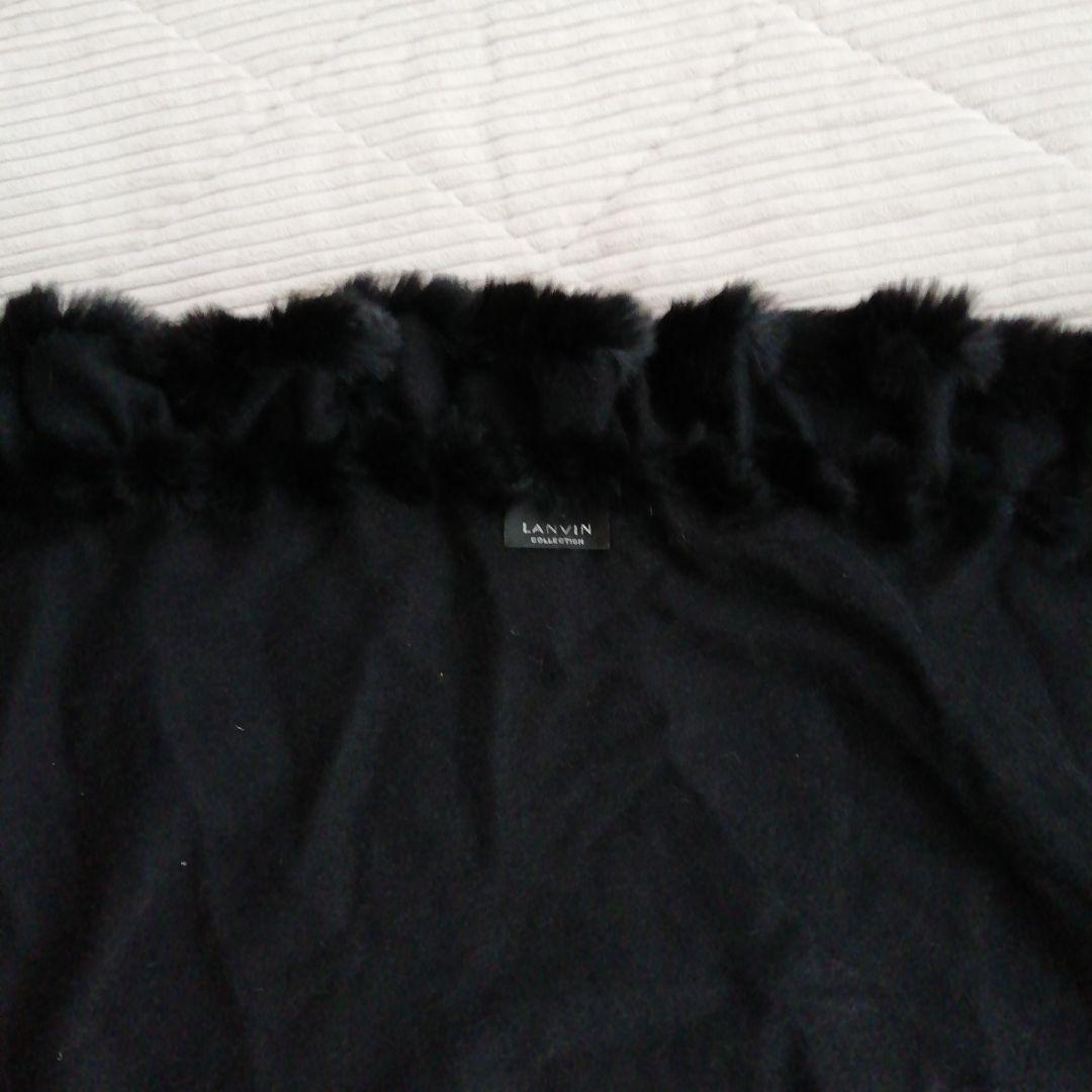 LANVIN大判ケープショール【ブラック】再お値下げ