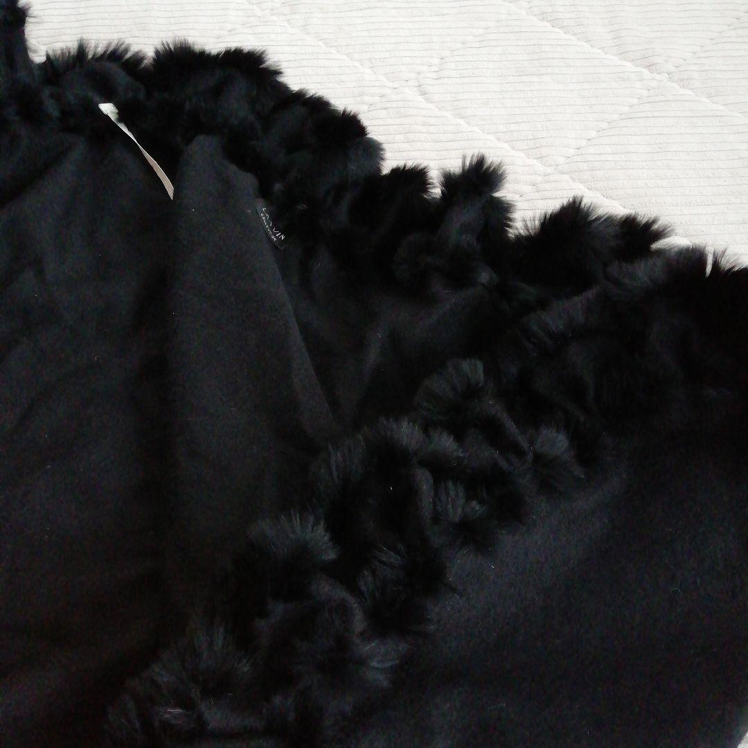 LANVIN大判ケープショール【ブラック】再お値下げ