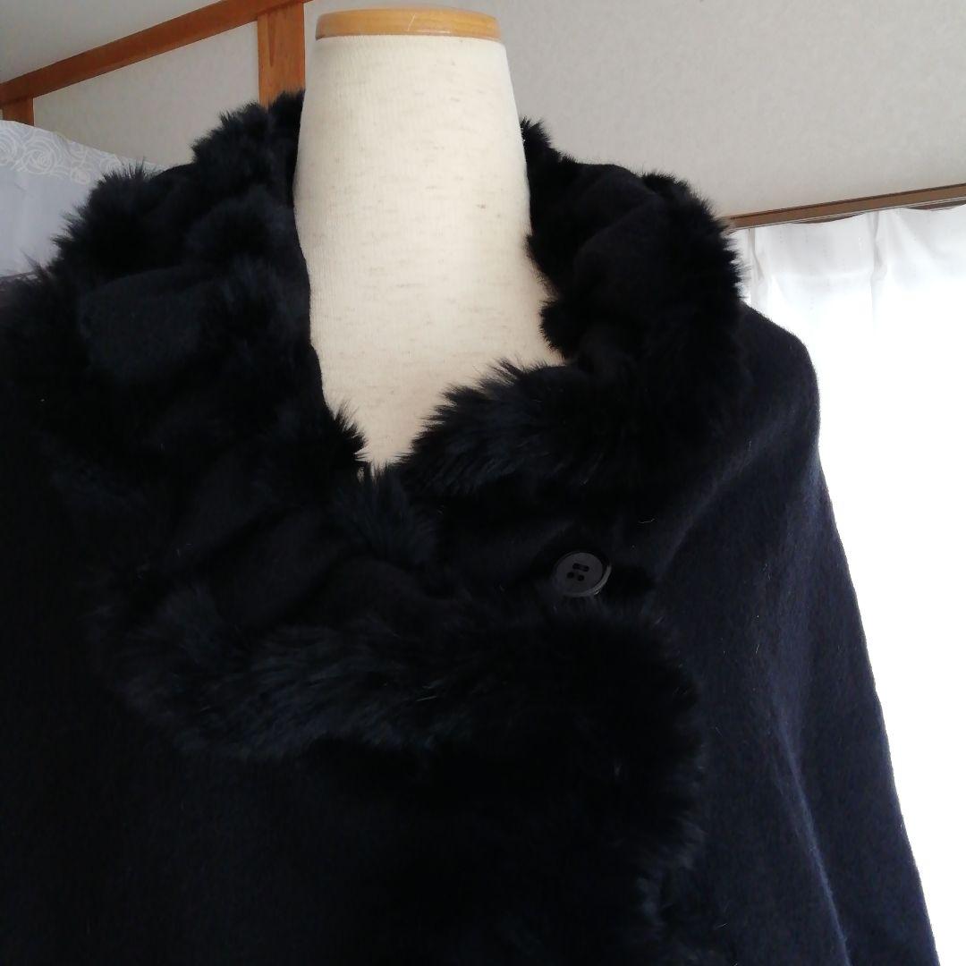 LANVIN大判ケープショール【ブラック】再お値下げ