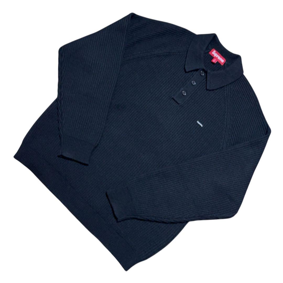 supreme Small Box Polo Sweater Mサイズ　ブラック