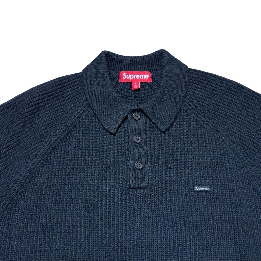 supreme Small Box Polo Sweater Mサイズ　ブラック