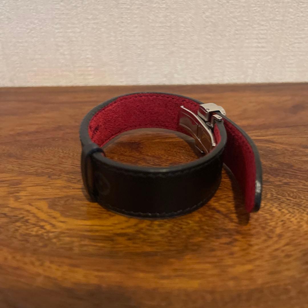 【美品】　ルイヴィトン モノグラム×フラワー　レザーバングル　ブラック