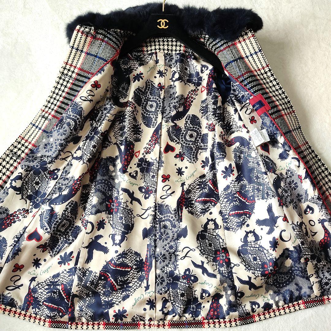 美品✨ロイスクレヨン ポンチョ　ケープコート チェック柄