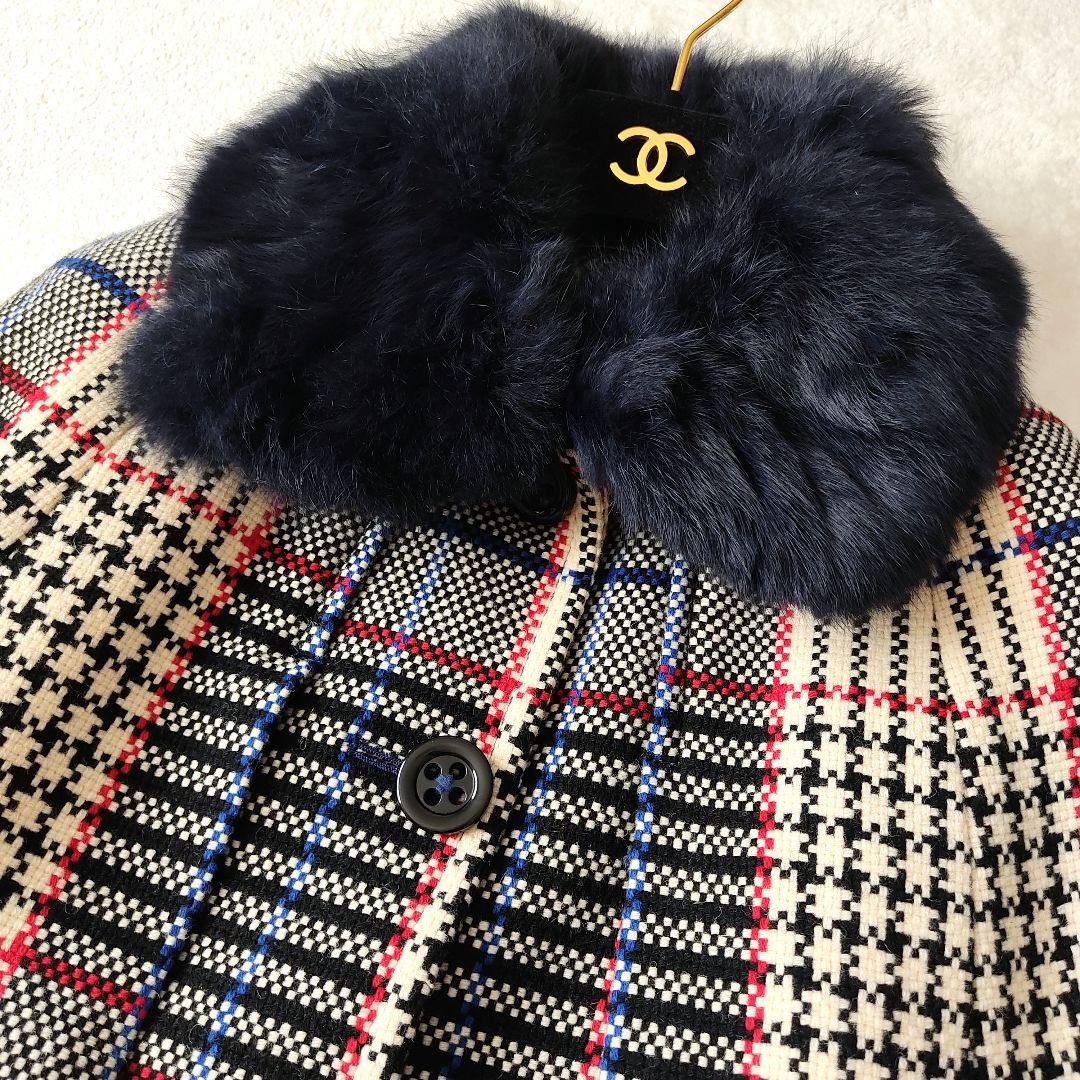 美品✨ロイスクレヨン ポンチョ　ケープコート チェック柄