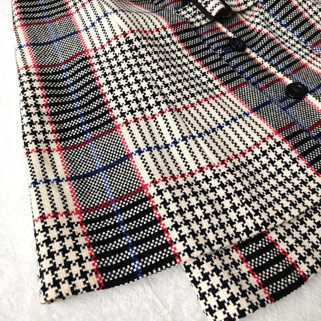 美品✨ロイスクレヨン ポンチョ　ケープコート チェック柄