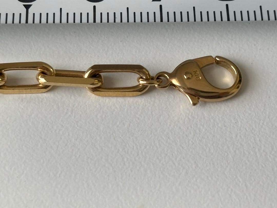 木谷貴金属　k18 スパルタカス　チェーン　ブレスレット　4.5mm サントス