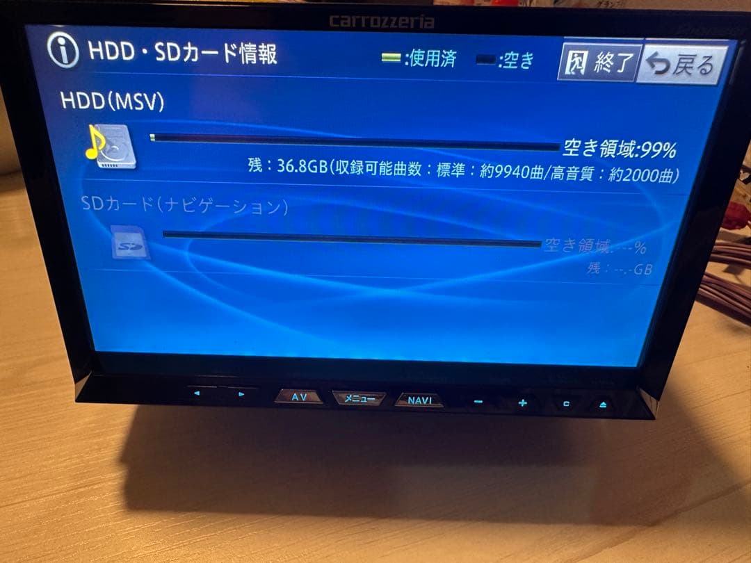 送料込 カロッツェリア ナビ Bluetooth USB AUX