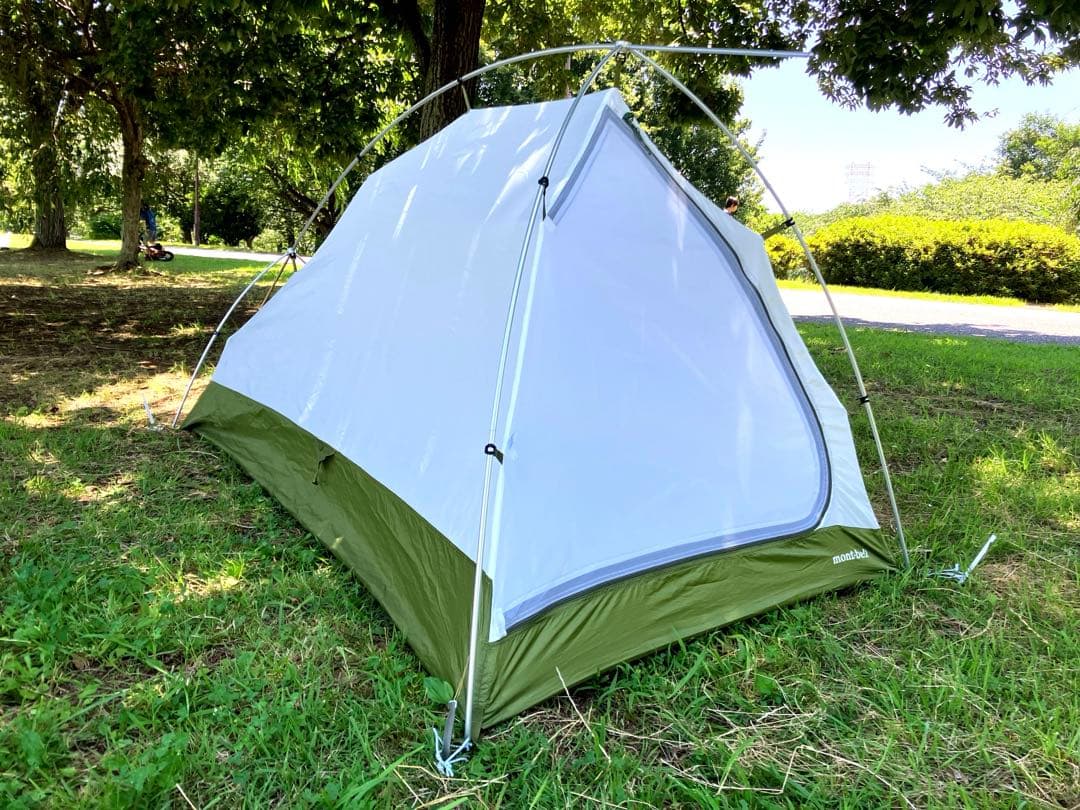 【最終値下】モンベル ムーンライトテント1型 グリーン現行品＋専用グランドシート