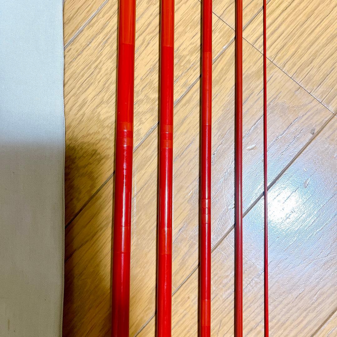 超希少 シマノ 朱紋峰 凌 十六 16尺 5本継 ヘラ竿 和竿