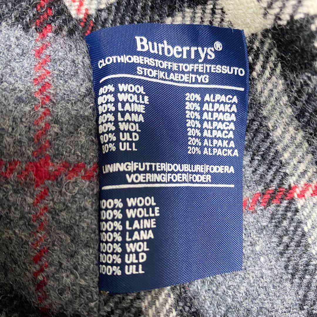 BURBERRYステンカラーコート　ウール　アルパカ　ベルト　ノバチェック