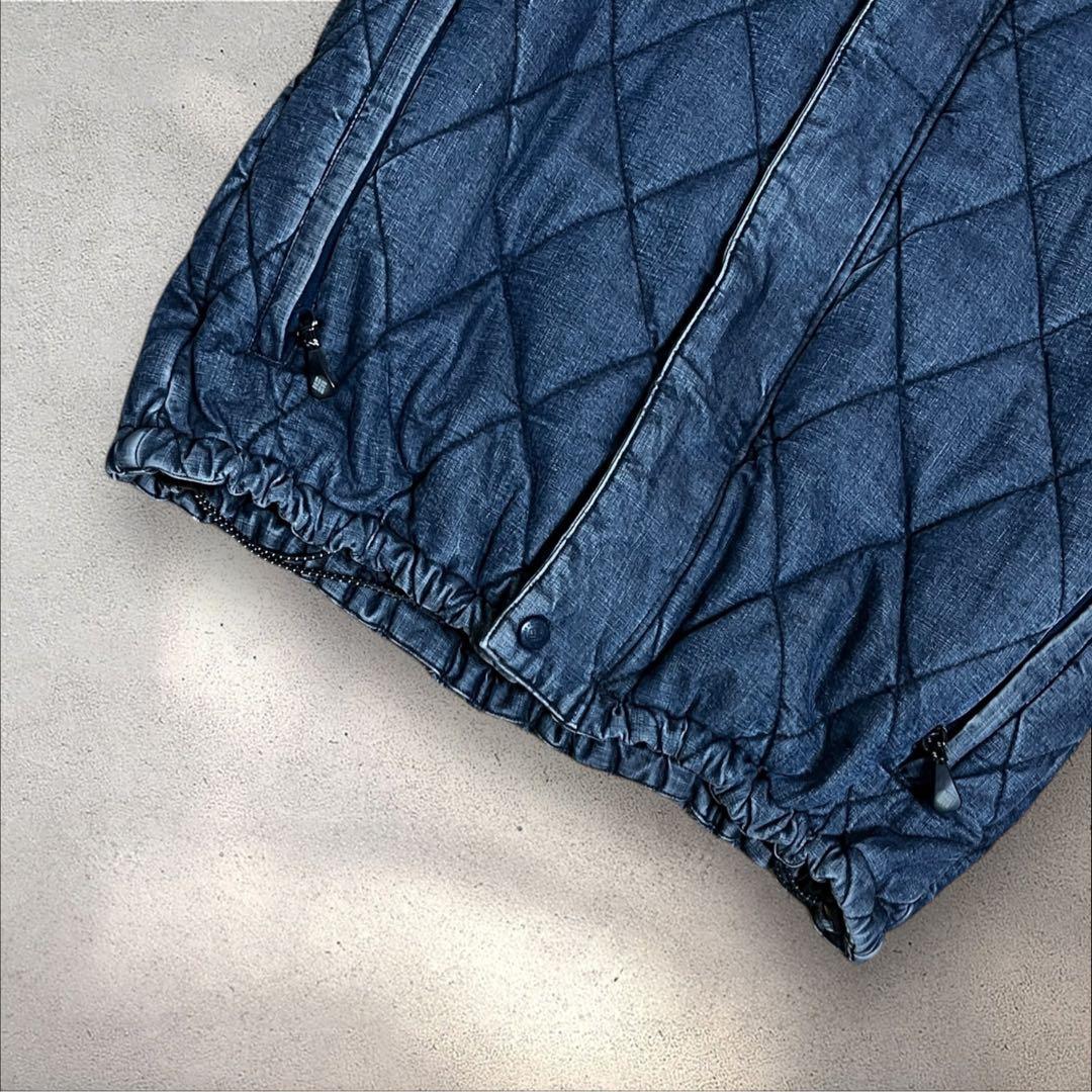 Columbia puffer jacket デニム　キルティング　ダイヤ
