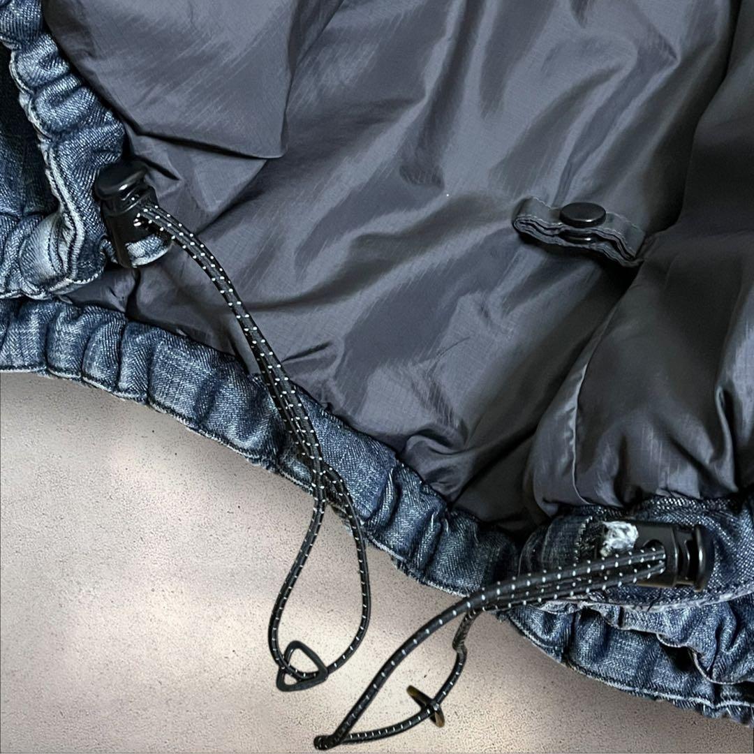 Columbia puffer jacket デニム　キルティング　ダイヤ