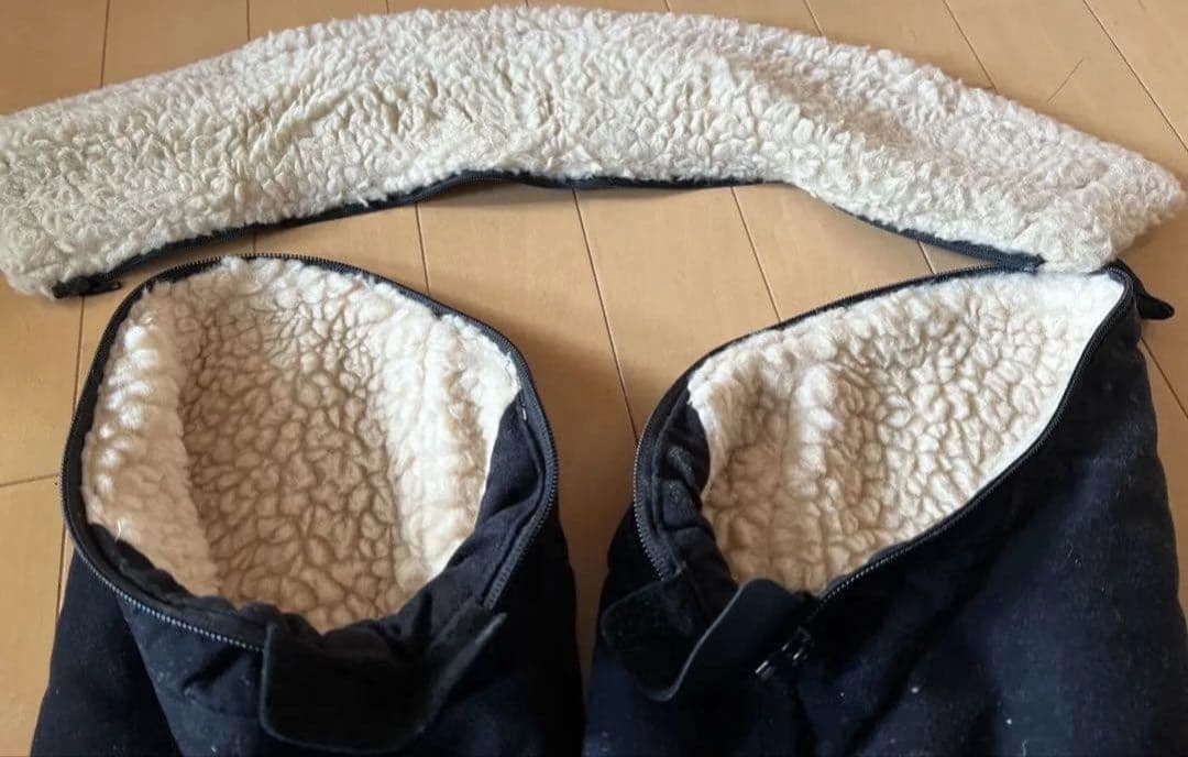 マウンテンリサーチ コンチョダウン ボアパーツ 襟&袖 セット 黒 L/XL