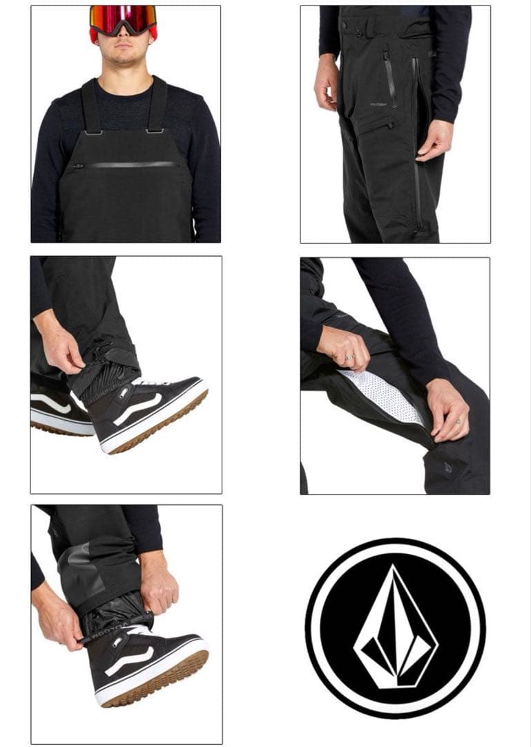 新品未使用VOLCOM GORE-TEX BLACKスノーボードパンツMサイズ