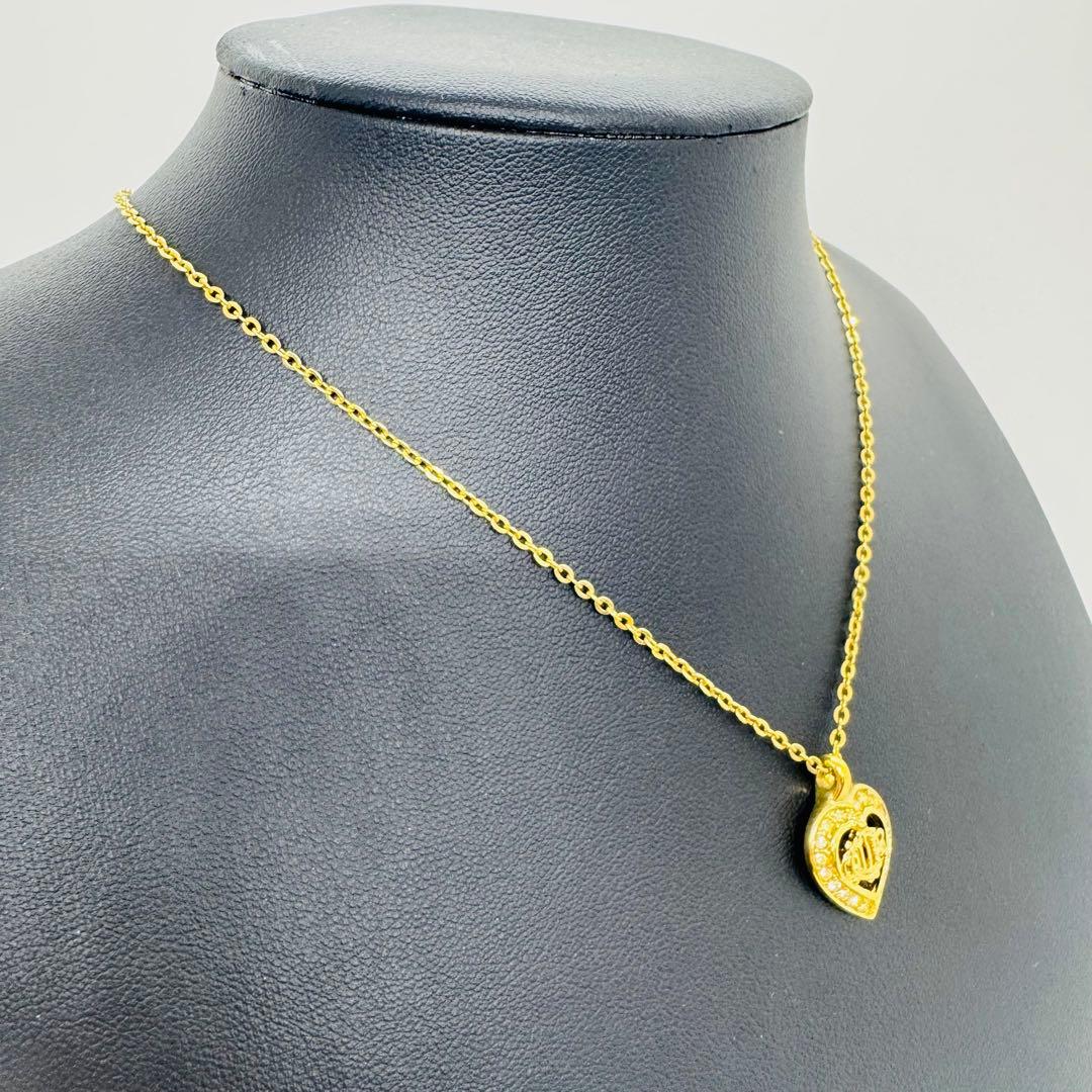 ✨Dior✨ディオール✨CD✨ハート✨ラインストーン✨ゴールド✨ネックレス✨