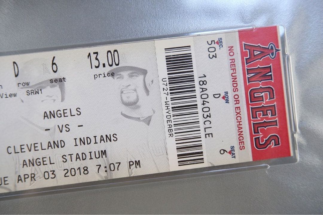 大谷翔平 MLB初本塁打記録試合（18年4月3日）チケット/イチロー・山本由伸