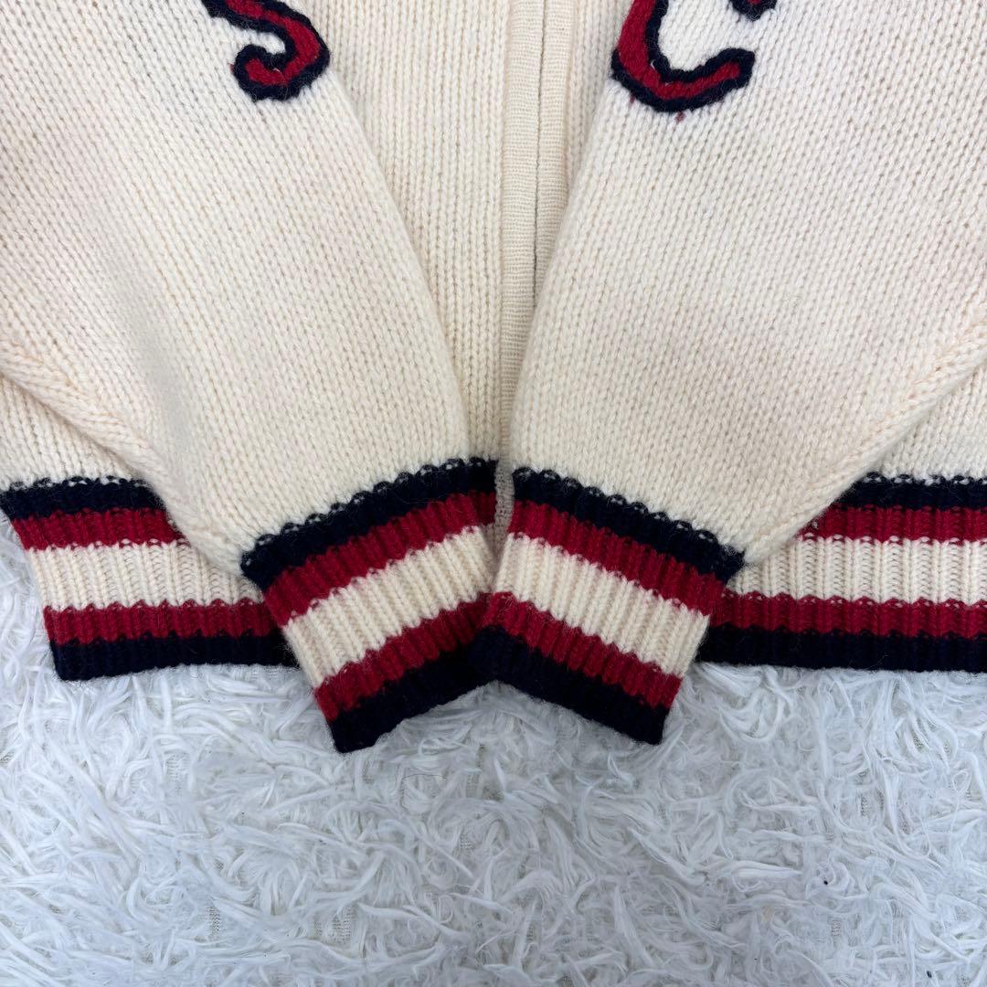 SINA COVA シナコバ 肉厚 ウール カウチンセーター アイボリー S