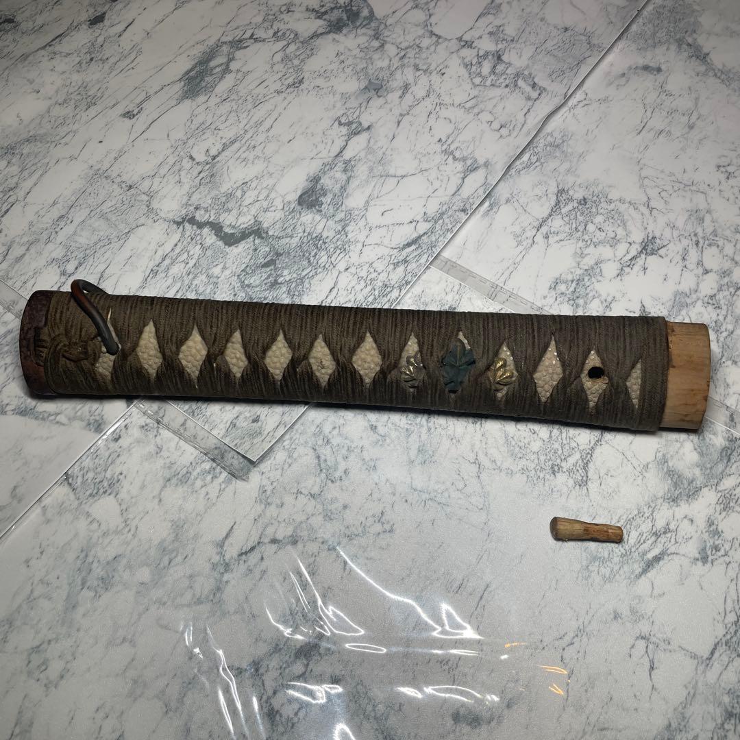 刀装具 セット 柄 刀 脇差 短刀 目釘 時代物 骨董品 アンティーク 蔵出し