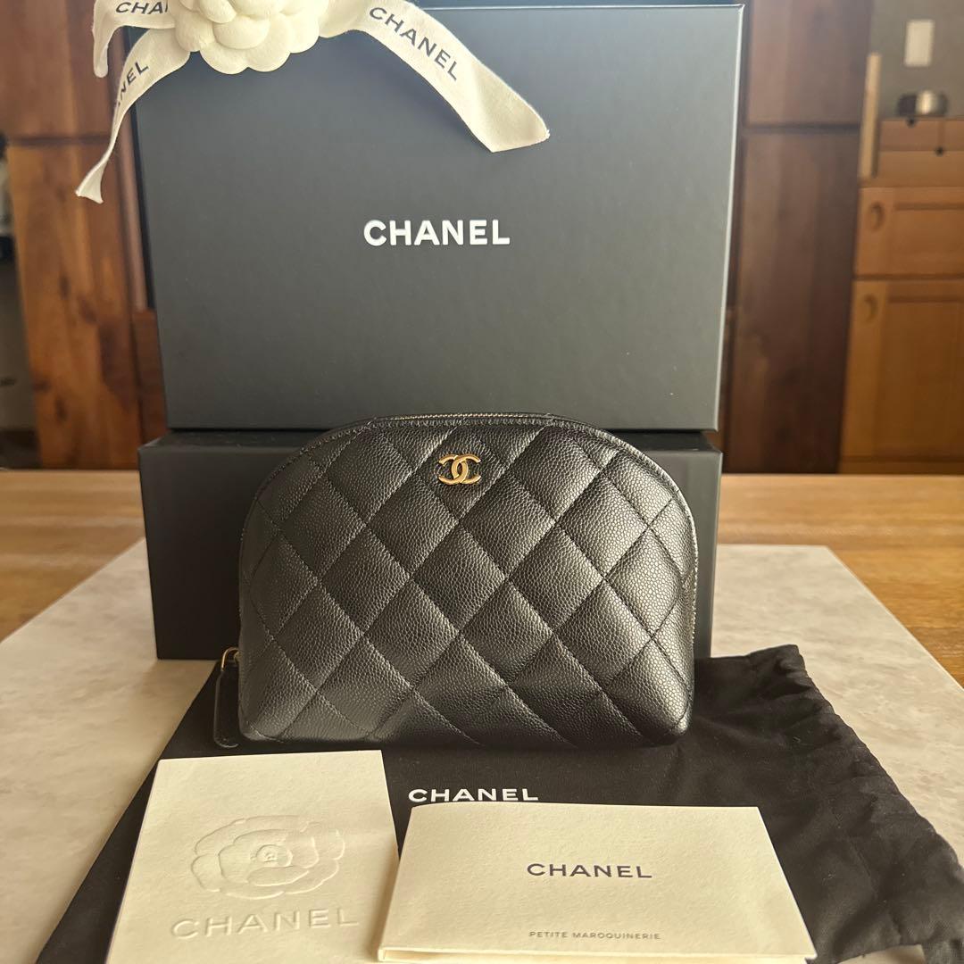【CHANEL】シャネル タイムレスクラシック ポーチ キャビア マトラッセ