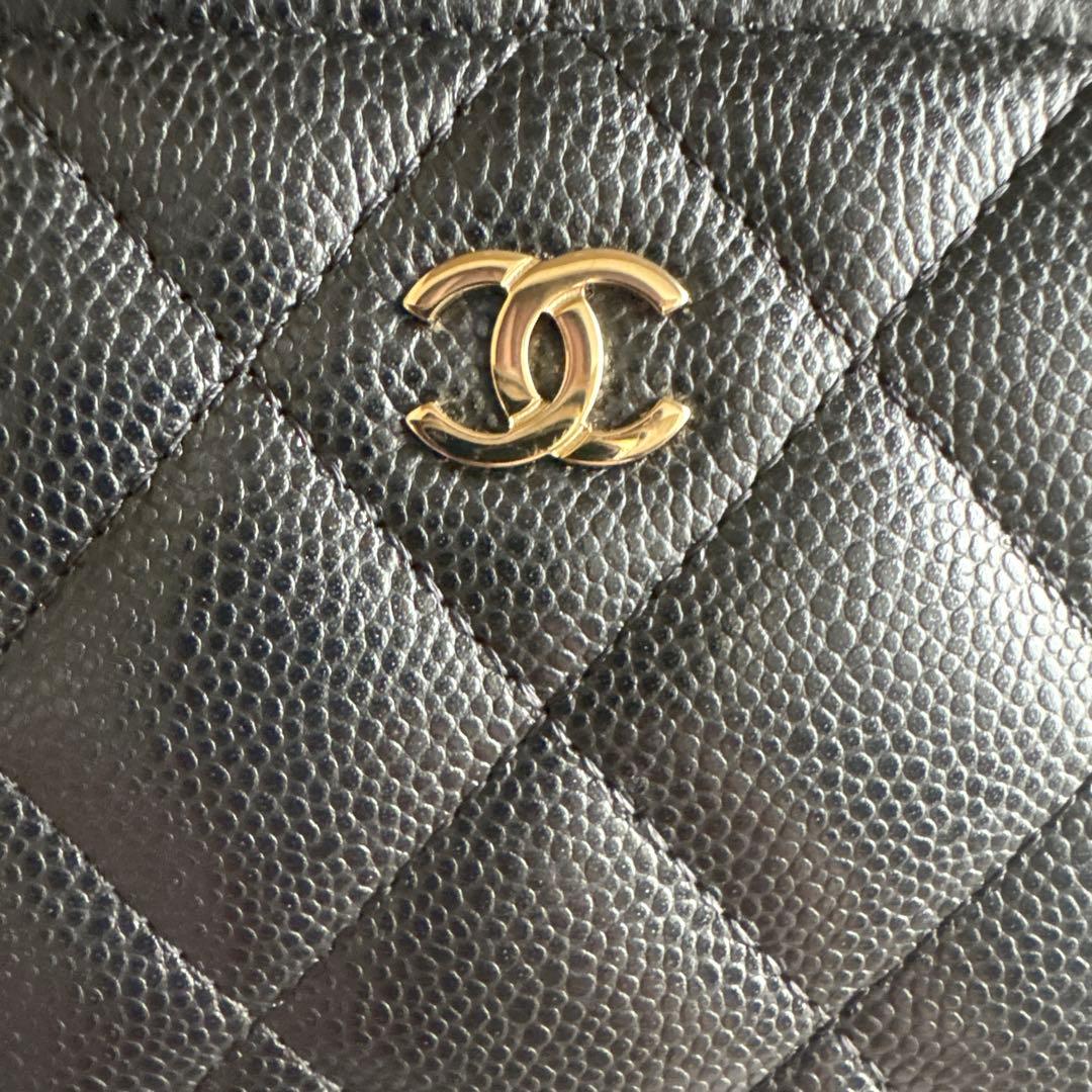 【CHANEL】シャネル タイムレスクラシック ポーチ キャビア マトラッセ