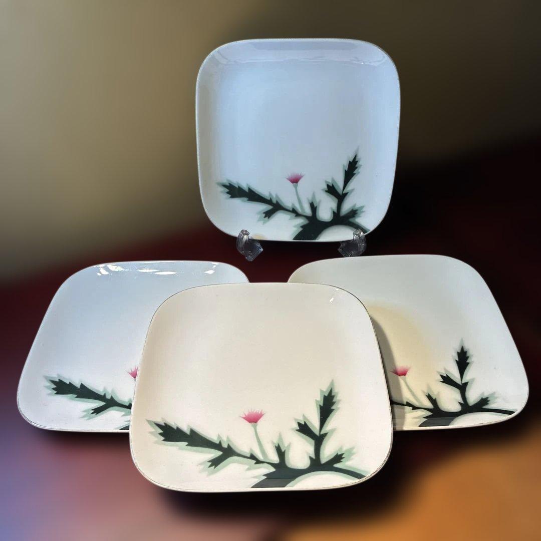 深川製磁 植物デザイン 皿 4枚セット - メルカリ