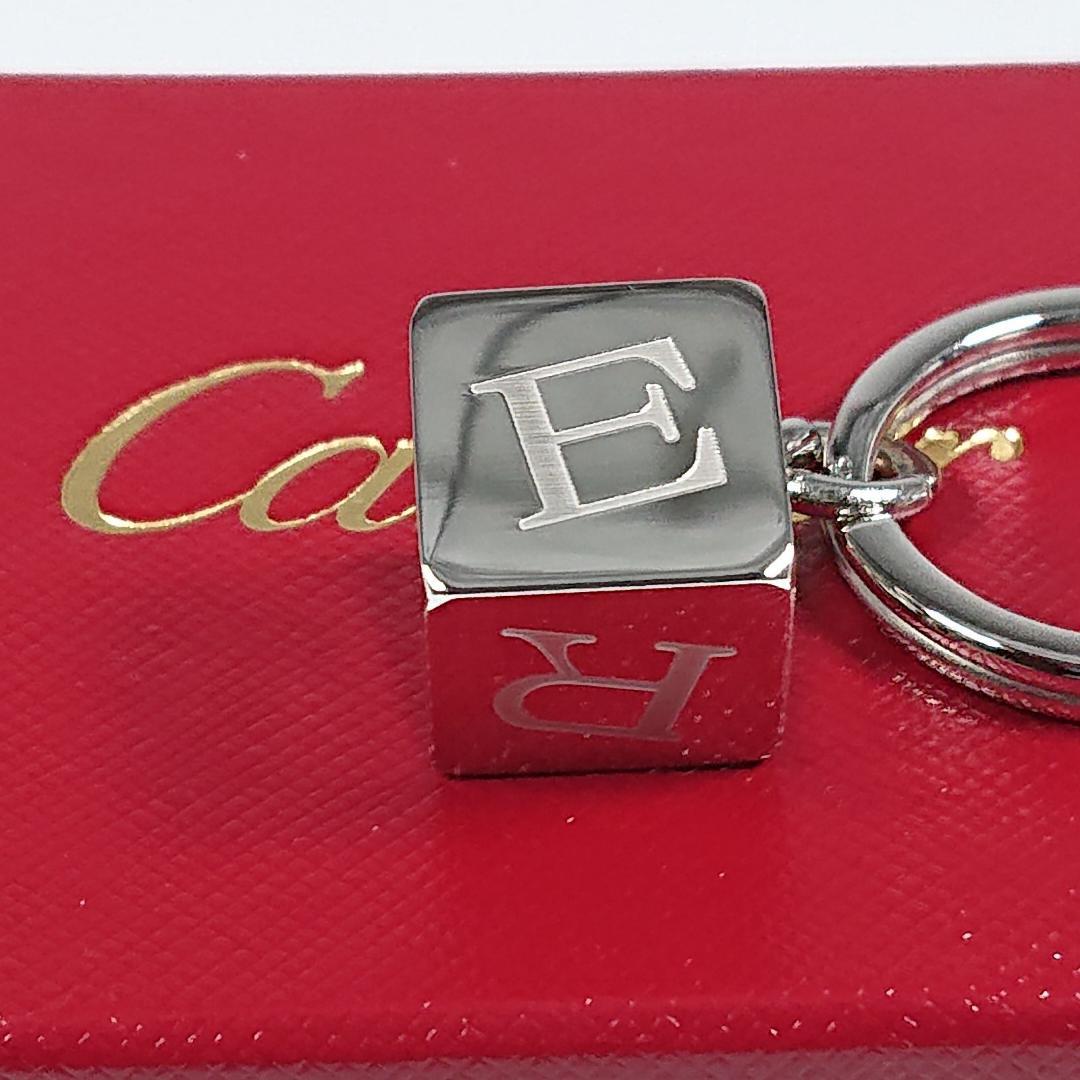 カルティエ　バッグチャーム キーホルダー　キューブ　シルバー　箱 保存袋