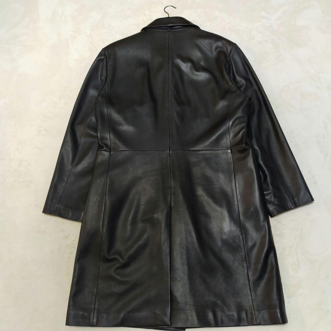 美品　XLサイズ　羊革　オールレザーロングコート　NORTH BEACH