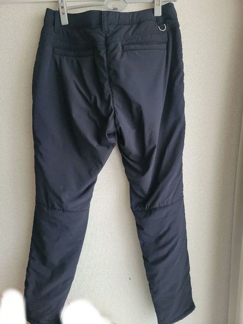 and per se 中綿入り　ブラックレディースパンツLL