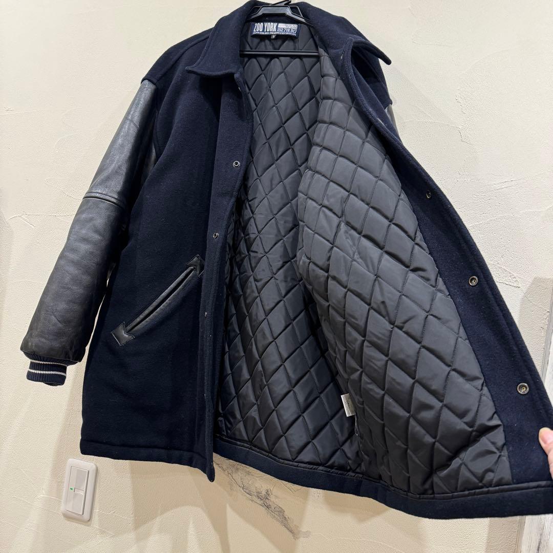 激レア限定品☆ZOO YORK ズーヨーク カウレザー×メルトン 刺繍スタジャン