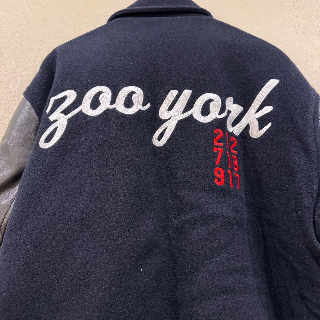 激レア限定品☆ZOO YORK ズーヨーク カウレザー×メルトン 刺繍スタジャン