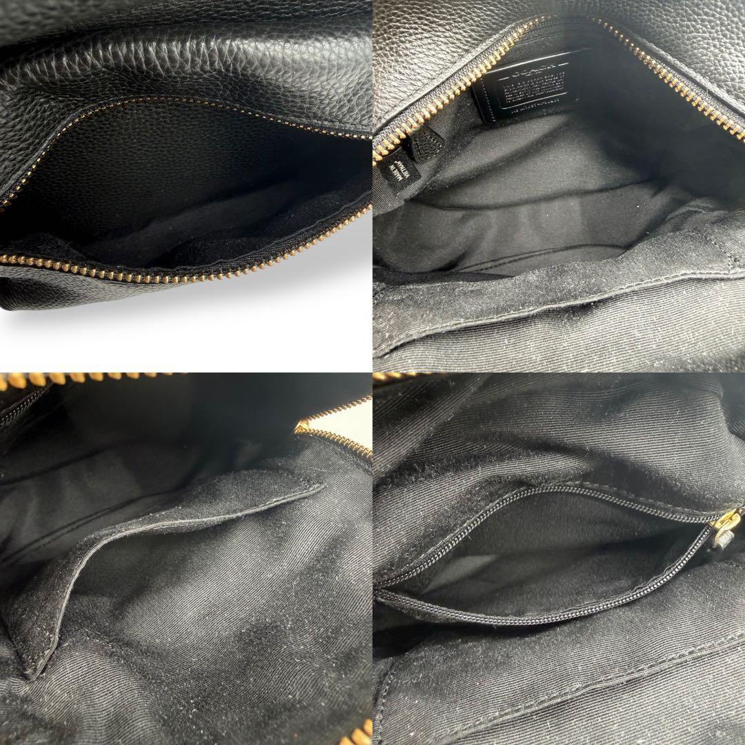 【美品】COACH コーチ リュック レザー シボ革 ブラック ミニ チャーリー