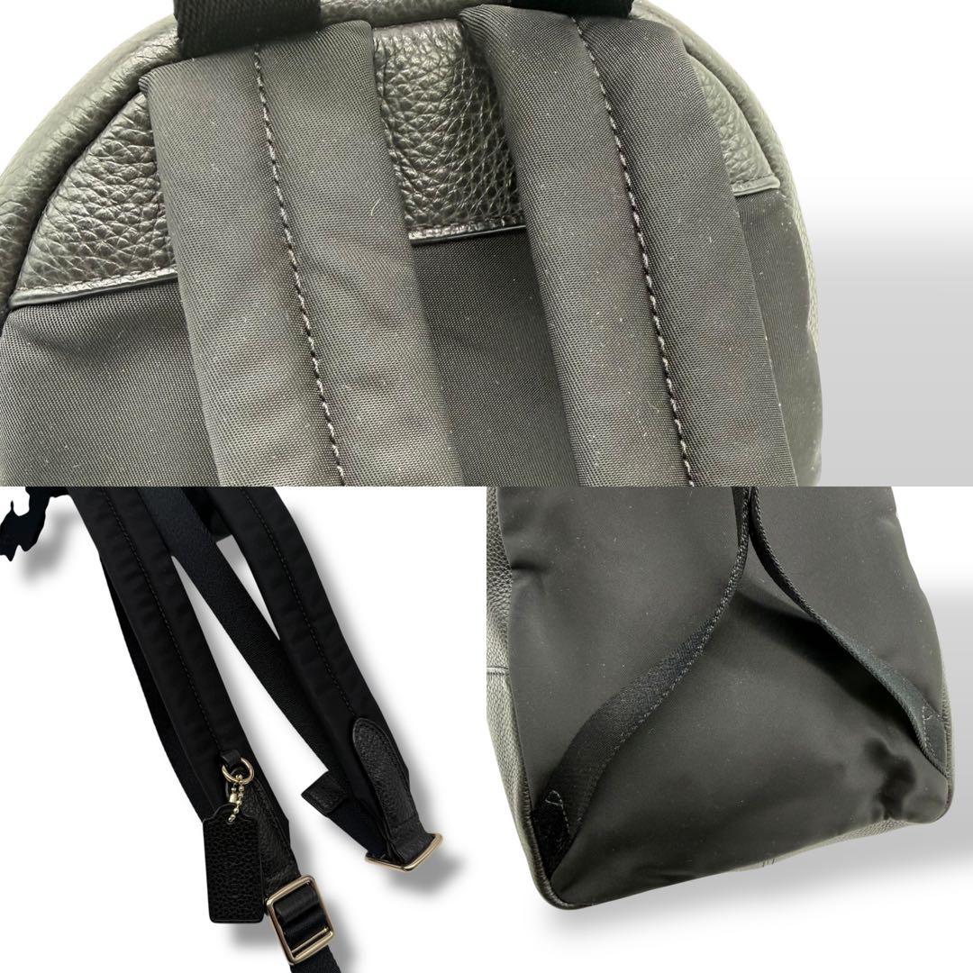 【美品】COACH コーチ リュック レザー シボ革 ブラック ミニ チャーリー
