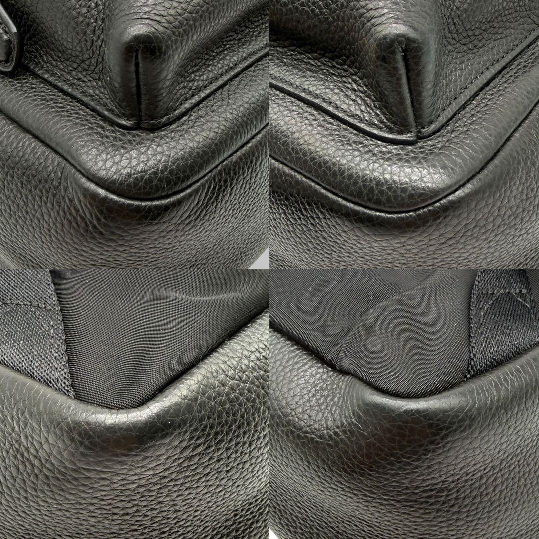 【美品】COACH コーチ リュック レザー シボ革 ブラック ミニ チャーリー