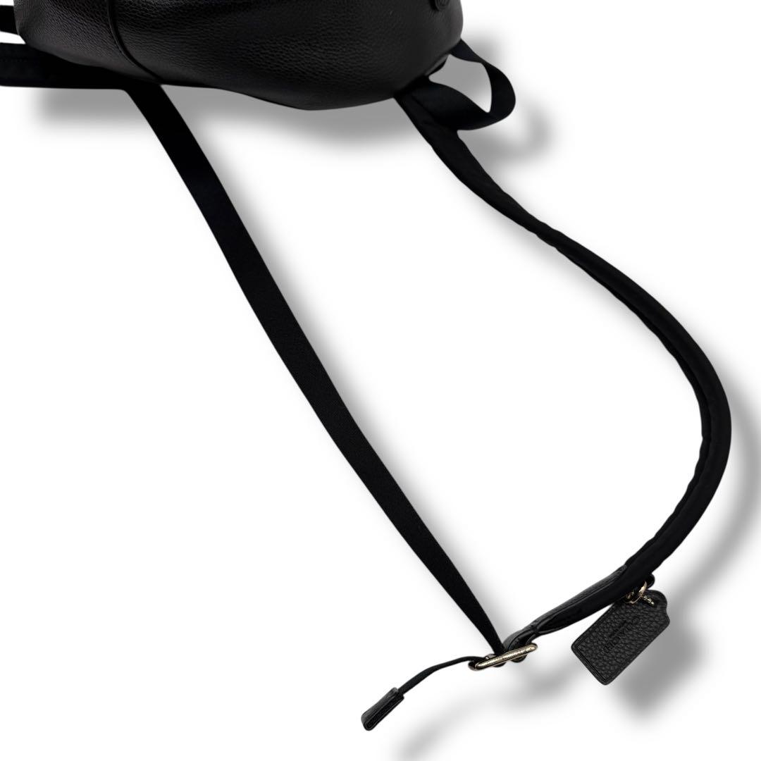 【美品】COACH コーチ リュック レザー シボ革 ブラック ミニ チャーリー