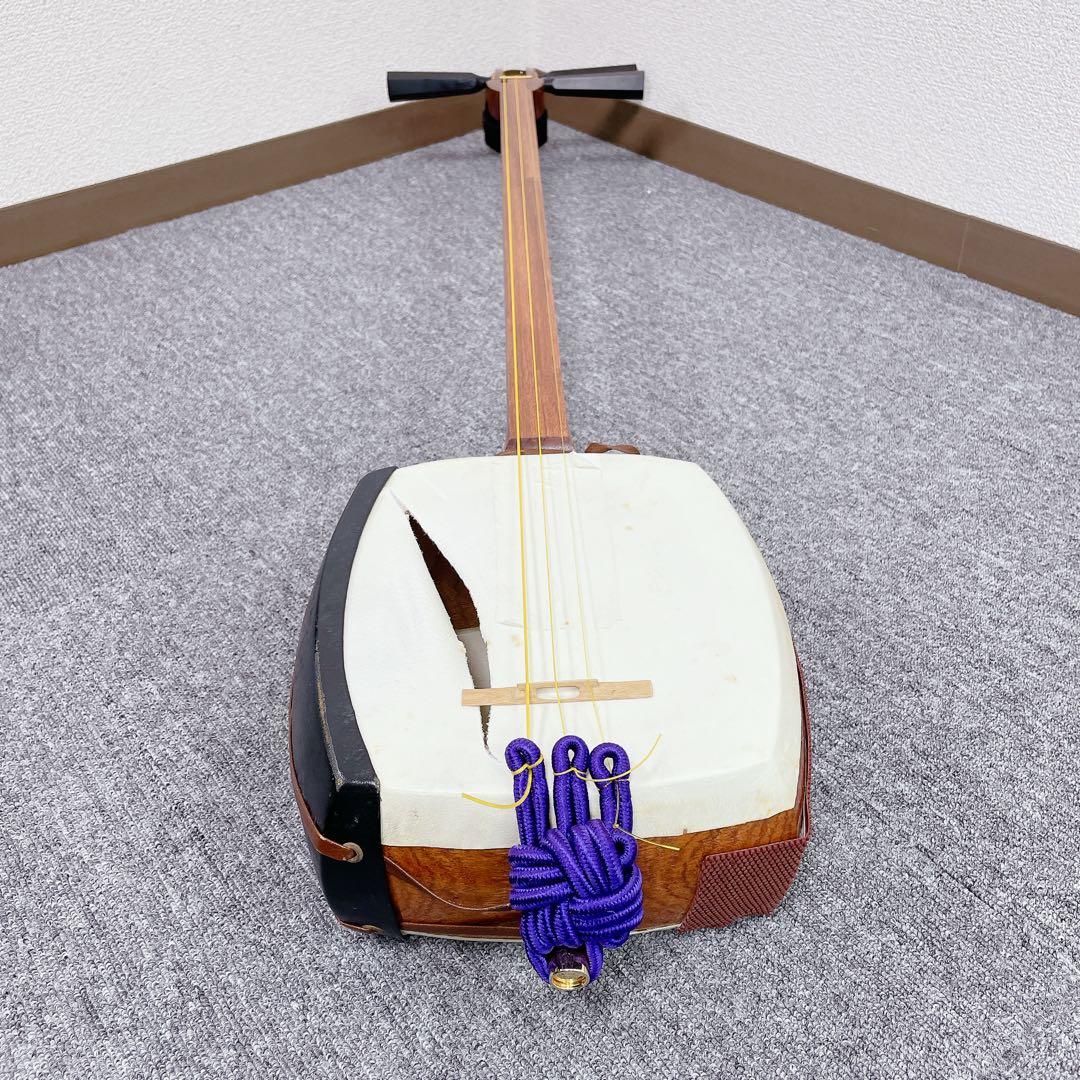 津軽三味線 花梨 一本溝 東さわり 犬皮 太棹 丸打胴 和楽器