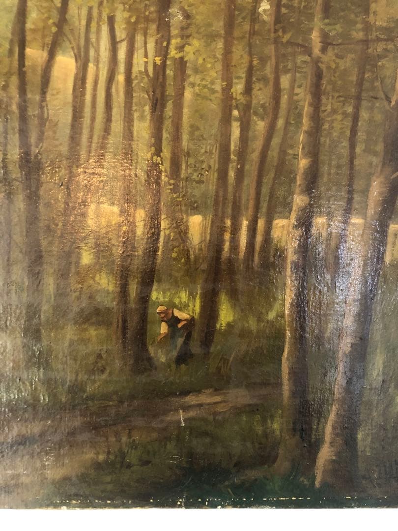 フランス　アンティーク　絵画　油絵