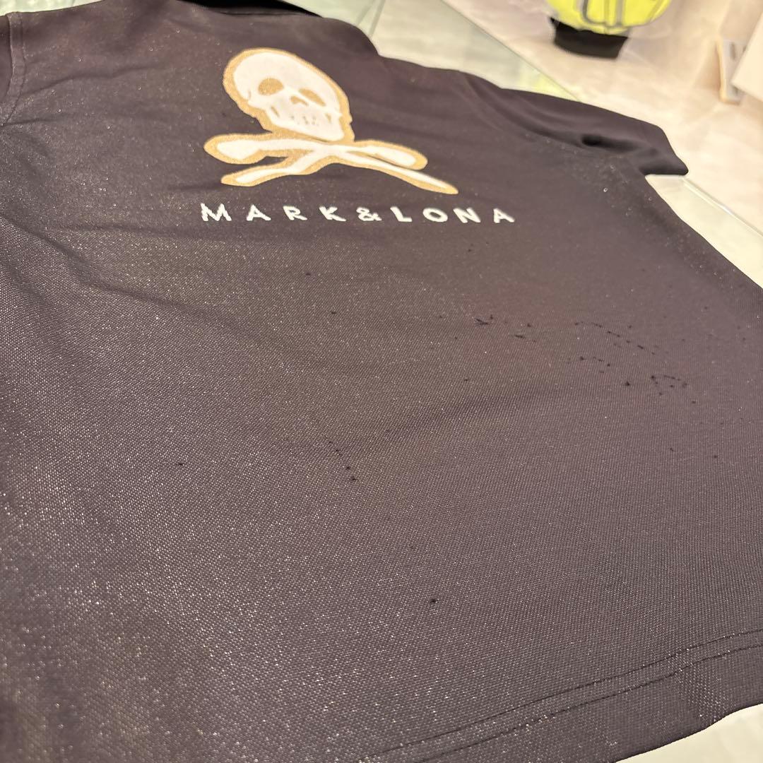 サイズ：Ｌ　MARK & LONA グレーポロシャツ　ゴルフウエア　メンズ