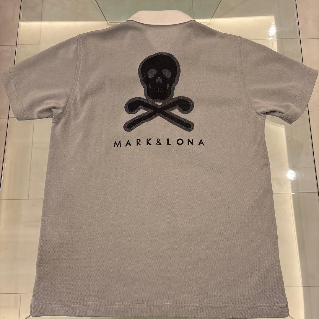 サイズ：Ｌ　MARK & LONA グレーポロシャツ　ゴルフウエア　メンズ